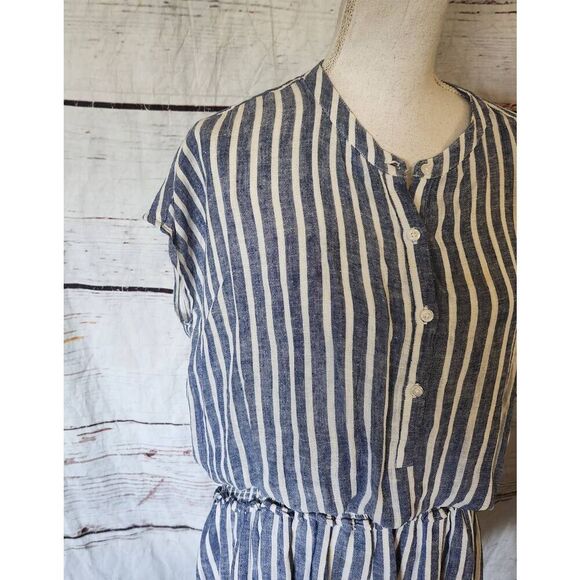 Rails Angelina Boracay Stripe Linen Dress Size Large - Picture 6 of 8